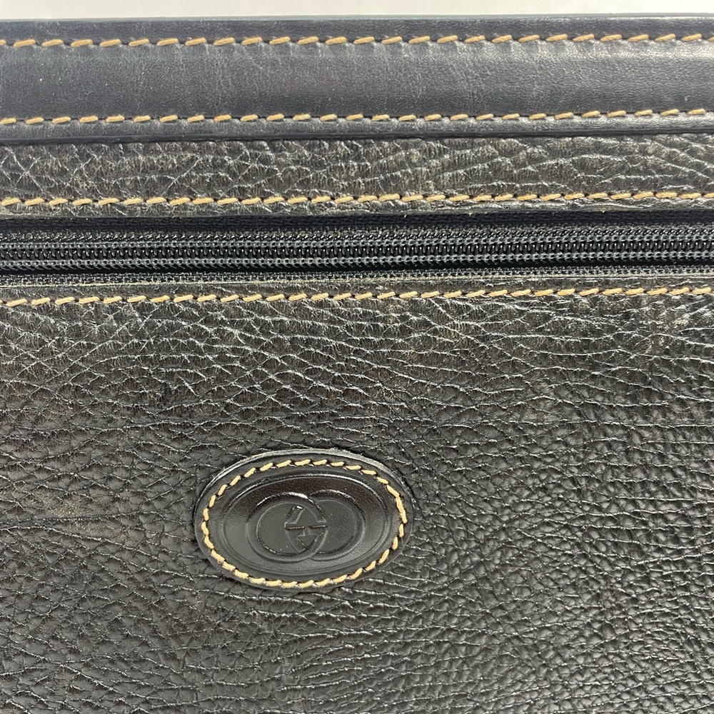 Authentic GUCCI brown leather laptop case vintage with certificate & cards - Picture 3 of 14